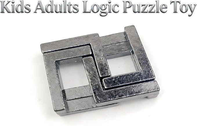 MAGIKON Traditional Brain Teaser, Classical Puzzle Magic Toy (Square Lock)