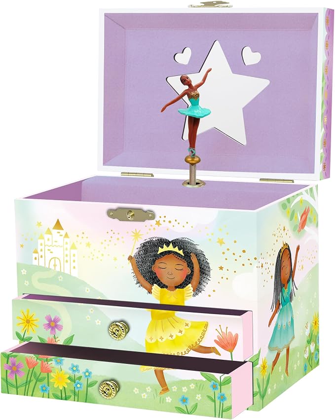 Giggle & Honey® Musical Ballerina Jewelry Box for Girls | Music Boxes for Little Girls | Toddler Jewelry Box for 4 Year Old Kids | Toys for Toddlers | Birthday Gifts for Kids 5, 6, 7, 8, 9 Years