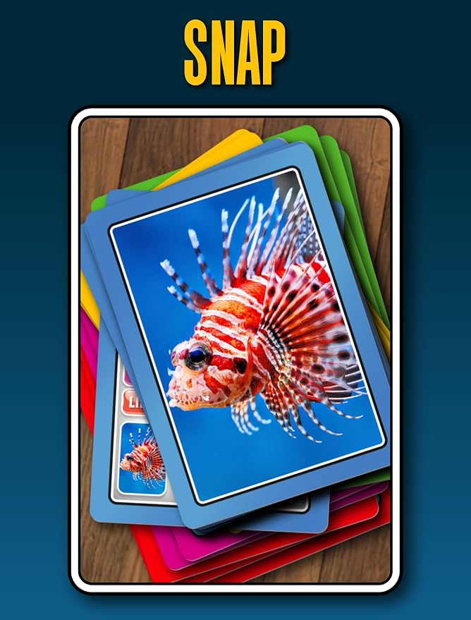 SMART Cards Animals, Gift, Stocking Stuffer, Travel Card Game, 100 Cards of Animals, 7 Games in 1, Pairs, Snap, Trumps, Rummy, Quiz, Facinating Facts, Age 5+, 1-8 Players