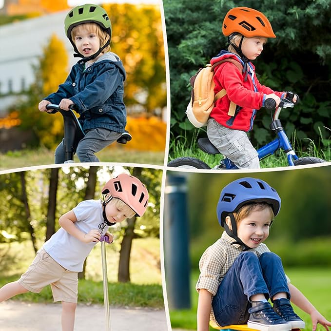 Kids Bike Helmet for Toddlers, Boys and Girls, Lightweight & Adjustable for Age 1-3-8, Multi-Sport Helmet for Bicycle, Kick Scooter, Skateboard, Roller/Inline Skate
