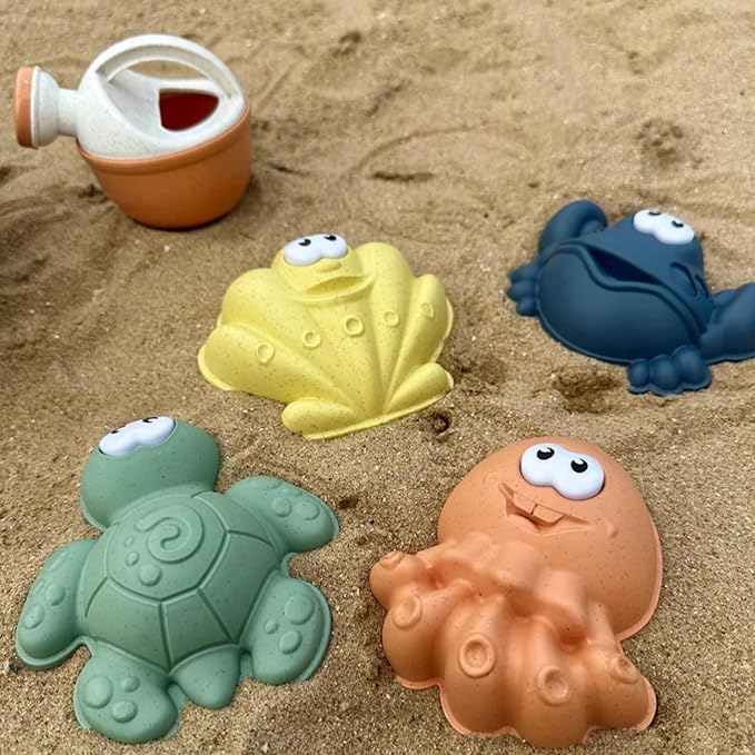 Beach Toy Set – Premium Sand Toys with Shovel & Molds, Eco-Conscious Travel Beach Kit for Outdoor Play & Summer Adventures (8 PCS)