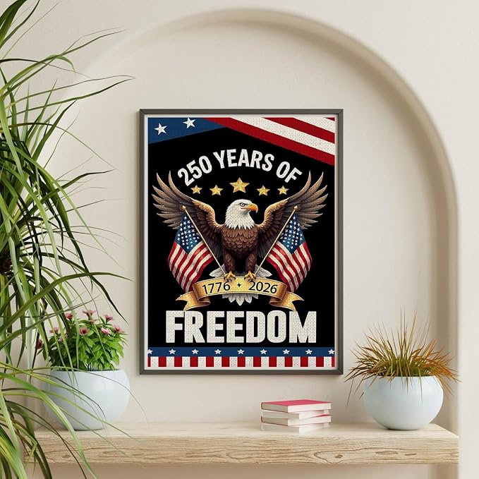 Paint by Numbers for Adults and Kids Beginner, American Flag Eagle Painting by Number Kits On Canvas, Number Artist Paint by Number Kit DIY Oil Painting Acrylic Paints, Home Wall Decor Gift 12X16inch