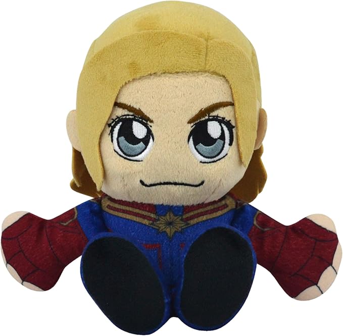 Marvel Captain Marvel 8" Kuricha Sitting Plush - Soft Chibi Inspired Toy