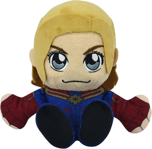 Marvel Captain Marvel 8" Kuricha Sitting Plush - Soft Chibi Inspired Toy