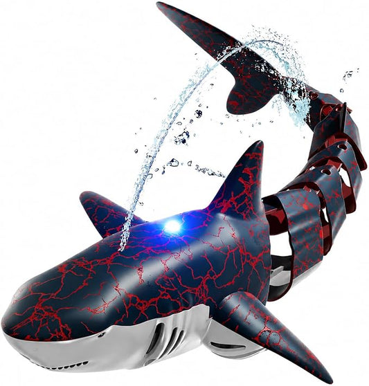 Remote Control Shark Toy for Kids Ages 8-12, 2.4Ghz RC Shark Water Toys with LED Lights for Pool Lake Pond, Swimming Shark Pool Toys for Boys Girls, Toy Shark Gifts for Kids 6 7 8 9 10 Year olds