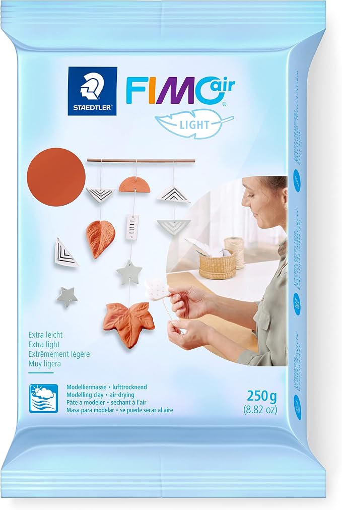 STAEDTLER 8131-76 FIMOair Light - Extra-Light Air Drying Modelling Clay, 250g - Terracotta (Pack of 1)
