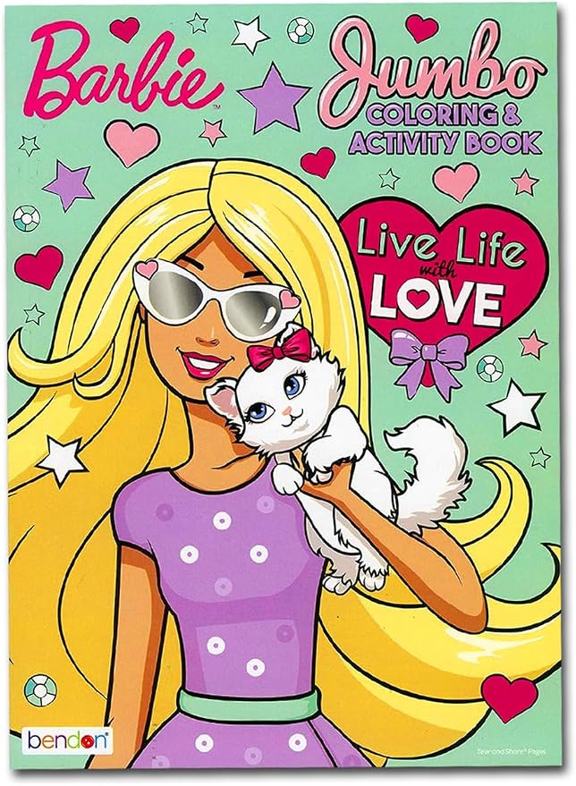 Bendon Barbie Coloring Activity Book and Sticker Set for Kids