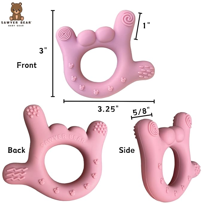 Silicone Hand Teether - I Love You Baby Teething Toy 0-12 Months | BPA - Free Toddlers Teething Relief | Massaging Teethers for Babies 3-6 Months | Infant Toy Teether 6-12 Months - Gift for Babies