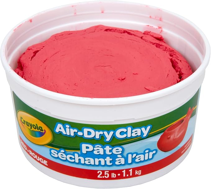 Crayola Air Dry Clay, 2.5lb Tub, Red