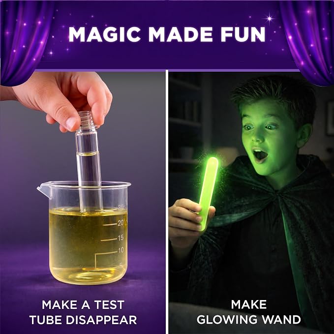 Doctor Jupiter Magic Science Kit, Chemistry Set for Kids Ages 8-10-12-14 | Birthday Gift Ideas for 8+ Boys and Girls | Toy STEM Kit with 10 Science Experiments, Magic Tricks