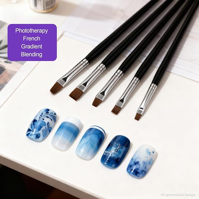 Artdone Nail Dotting Tools Art Brushes Kit With Nail Stand Gel Polish Liner Brushes Design Pen For Nail Drawing And Nail Paint Small Detail