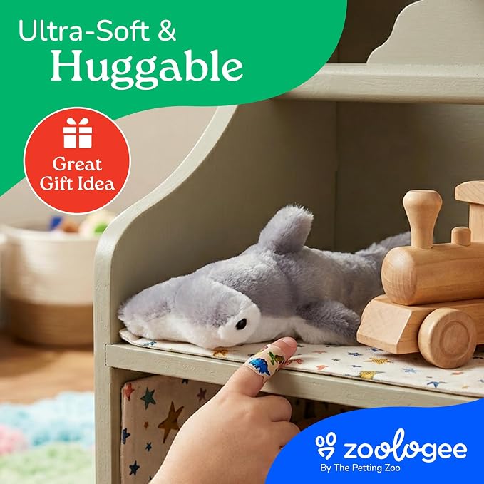 The Petting Zoo Hammerhead Shark Stuffed Animal Plushie, Gifts for Kids, Scoopz Animals, Shark Plush Toy, 10 inches