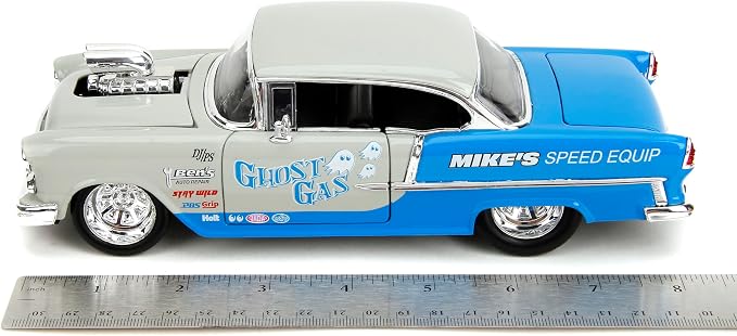 Jada Bigtime Muscle 1:24 1955 Chevrolet Bel-Air Die-Cast Car, Toys for Kids and Adults(Cool Gray/Gloss Blue)