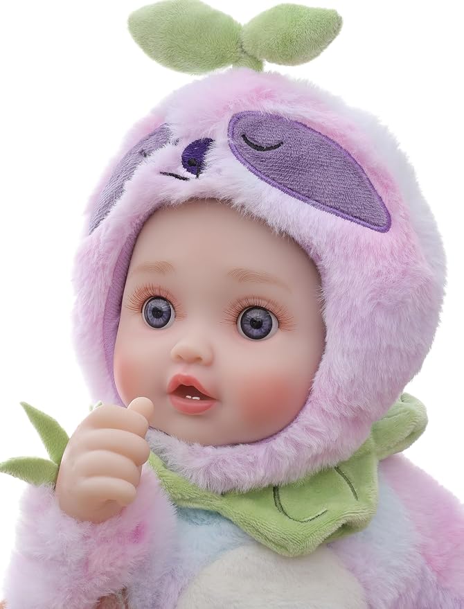 Baby Doll, 18 Inch Realistic Soft Body Baby Doll Real Life Baby Dolls with Accessories, for 3+ Year Old Girls, Pretend Play, Collection, Gift-Ready (Purple)