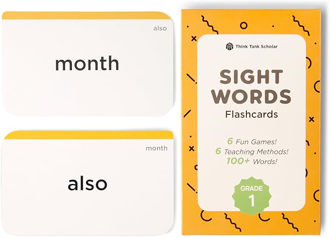 Award-Winning 1st Grade Sight Words Flash Cards – 100+ Dolch & Fry High-Frequency Words – Literacy Games for Ages 5–8 – Homeschool & Classroom Kit