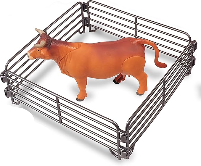 Big Country Toys: Truck & Cattle Trailer Adventure - 18pc Farm Toy Playset, Light-Sound White Pickup, Articulated Animals & Rancher Figure, Kids 3+