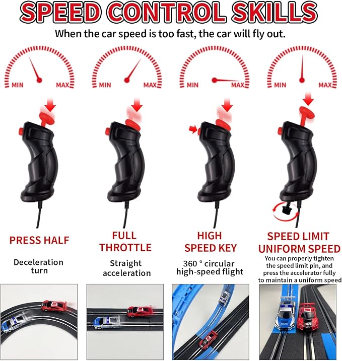 AGM MASTECH Slot Car Race Track, Slot Cars Controller