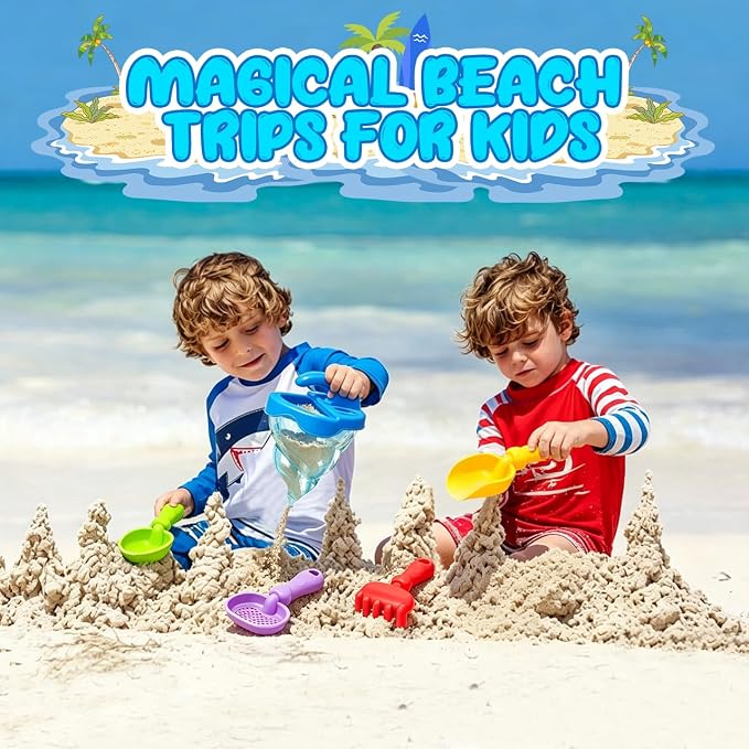 5Pcs Sand Spilling Funnel Beach Toy, Drip Sand Castle Maker Water Mixing Writing Toy for Summer Beach Sandbox Outdoor Activities