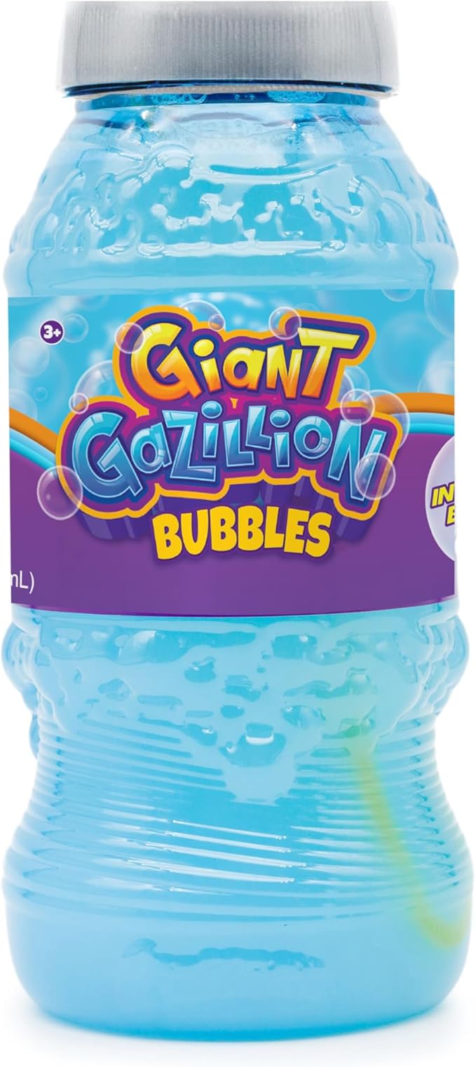 Gazillion 2 Liter Giant Solution, Multicolor | Lab-Formulated for Huge Stretchy Bubbles, Safe Non-Toxic No-Stain, Includes Large Bubble Wand