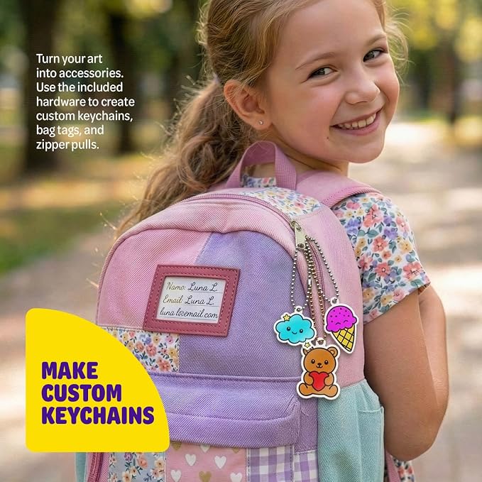 Shrinky Magic Craft Kit for Kids - Shrink Kit for Girls - Arts and Crafts for Kids Ages 4-8, 6-8, 8-12 - Craft Kits - 6 7 8 Year Old Girl Birthday Gifts - Toys for Girls 8-10 - Gift for Boys Ages 6+