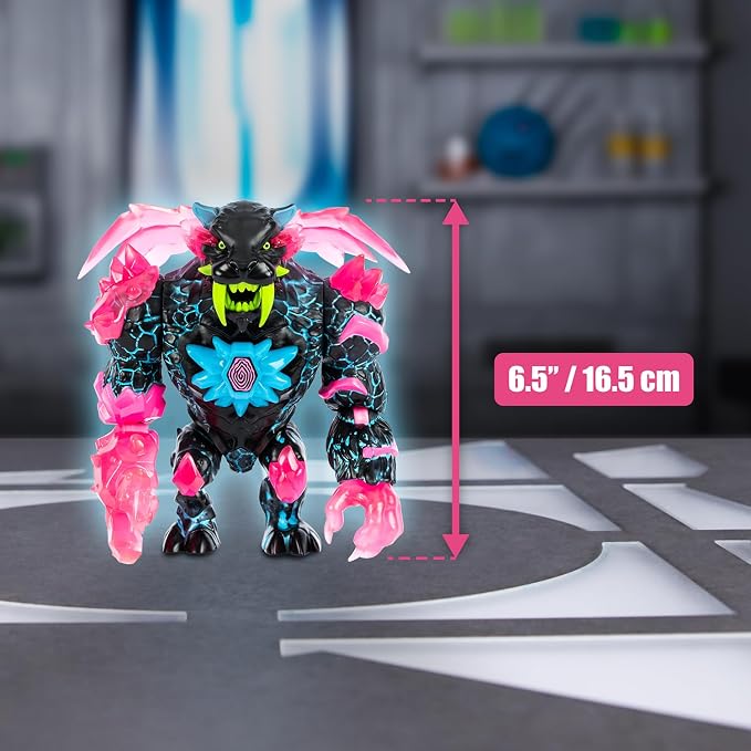 MrBeast Lab Apex Beast Neon Panther Collector Figure, Standing at 6.5 Inches/16.5cm Tall, with Extreme Detailing, Premium Packaging, 13 Points of Articulation and Chomp Jaw