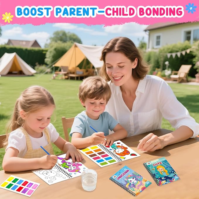 ZMLM 24 Water Coloring Books for Kids Party Favors - Bulk Mini Coloring Books for Kids Ages 4-8,Small Birthday Goodie Bag Stuffers School Teacher Return Gift Art Crafts Classroom Prizes (Mermaid)