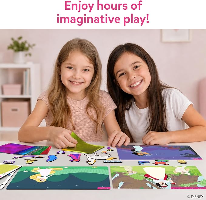 Skillmatics Foil Fun - Disney Princess, Mess-Free Art & Craft Kits for Kids, DIY Creative Activity, Travel Toys, Perfect Gifts for Fans of Moana, Cinderella, Ariel, Jasmine, Ages 4, 5, 6, 7, 8, 9