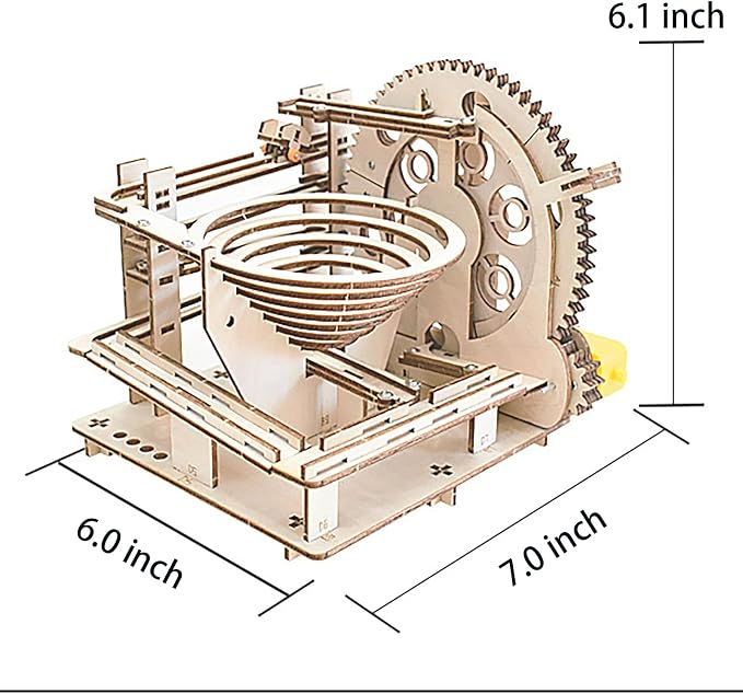 3D Puzzle Marble Run for Adults Wooden Engineering Puzzle Kit Wood Mechanical Puzzles DIY Mode Kits for Adult Age 14+ Years Old