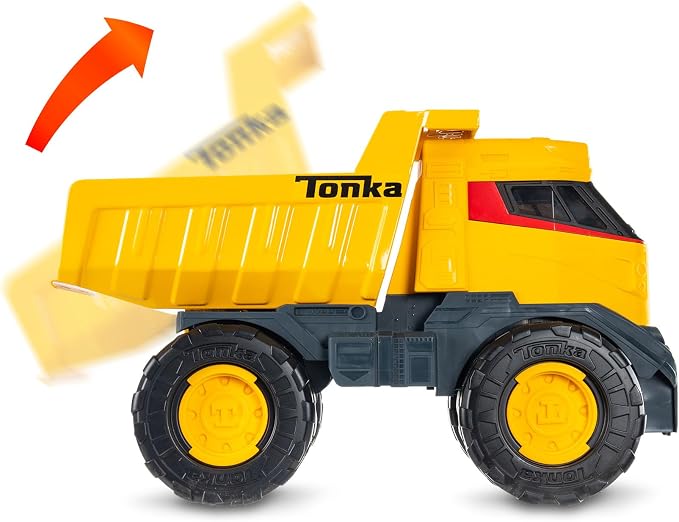 Tonka - Next Gen Mighty Dump Truck - Made with Steel & Sturdy Plastic, Yellow Toy Vehicle, Big Construction Truck, Boys and Girls, Toddlers Ages 3+