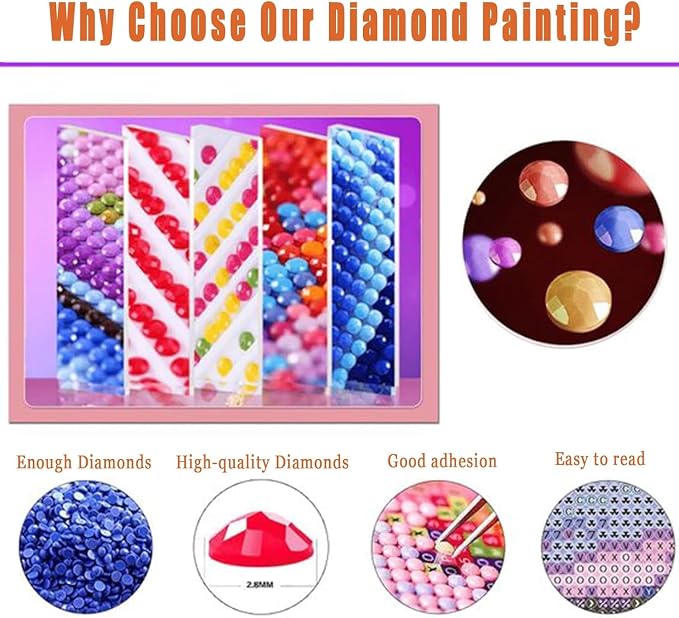 RYMILIE Black Cat Diamond Art Kits for Adults, DIY Cat Diamond Painting Kits Round Diamond Dots for Adults,5D Full Drill Painting Kit Art and Crafts for Adult Home Wall Decor 12x16inch