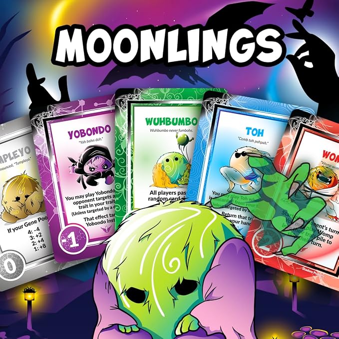 Shadow Puppets Bolster Expansion for Doomlings - Introducing 40 New Cards & Four Haunting New Species of Doomlings: Deeplings, Glitterlings, Moonlings, and Fuzelings (40 Card Bolster Pack)