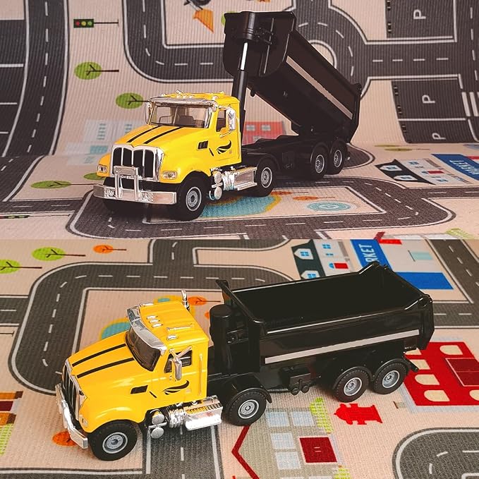 Ailejia Die-cast Heavy Duty Dump Truck - Engineering Vehicle Model for Construction and Farm Pretend Play