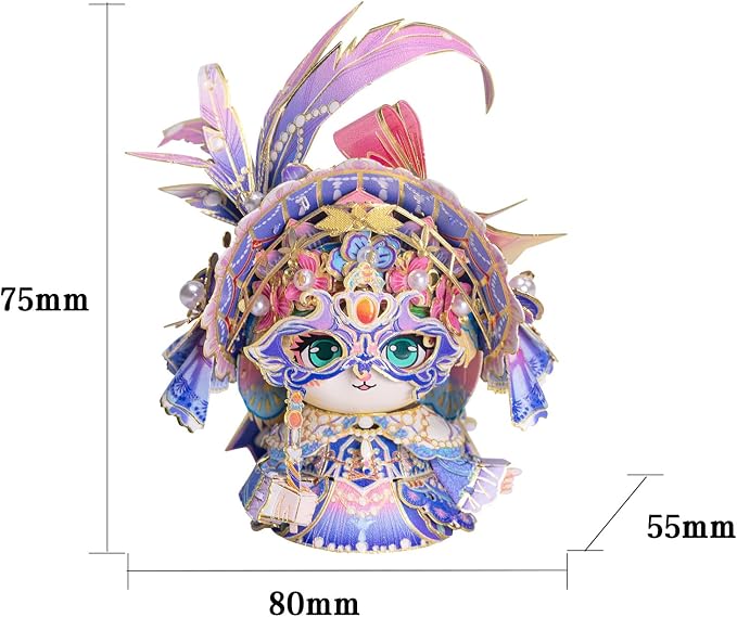 MU 3D Metal Puzzle for Adult Romeo and Juliet Masque Cat Figures Model Assembling, Metal Model Kits Miniature Building, Brain Teaser Love Gift Home Decor