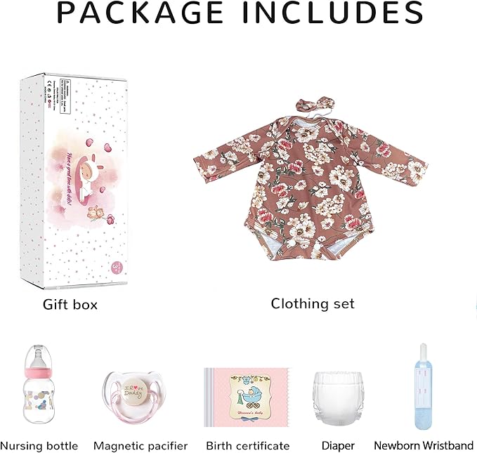 Kaydora Reborn Baby Girl Dolls - 20 inch Lifelike Newborn Baby with Realistic Veins for Kids Age 3 +