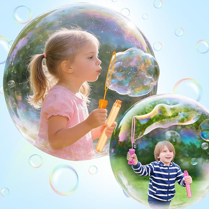 24PCS Bubble Wands for Kids,Bulk Bubble Wand for Kids Party Favor, Bubble Maker for Party Favor,Birthday,Goodie Bags, Wedding, Carnival Prizes, Summer Outdoor Toy Gifts, Assortment 6 Colors