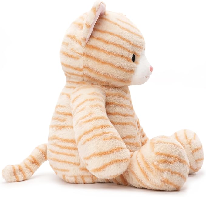 WEIGEDU Dressable Stuffed Animal Fits 3-6M Toddler Clothes, 24.8" Large Plush Toy with Long Limbs for Pretend Play, Soft Huggable Companion - Cat