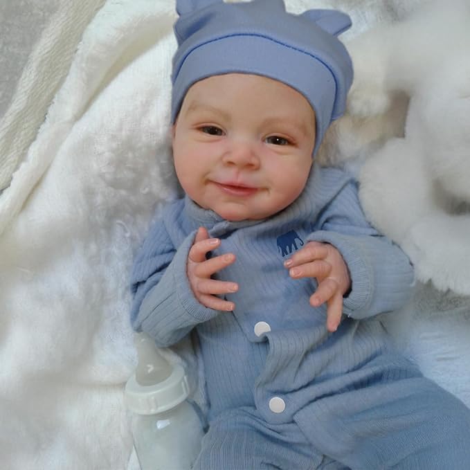 CHAREX Realistic Reborn Baby Boy - 18 Inch Lifelike Newborn Baby Doll with Soft Cloth Body, Handcrafted Weighted Real Life Baby Dolls with Accessories for Kids Age 3+