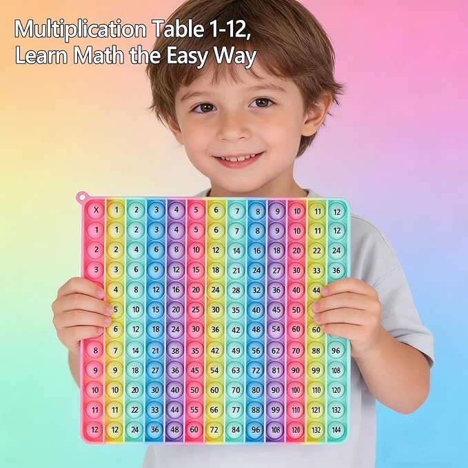 12x12 Digital Multiplication Table Game Flash Cards 3rd Grade Fidget Math Toy, DK-SIMINA Toys for Learning Multiplication Tables, Stress Relief Toys
