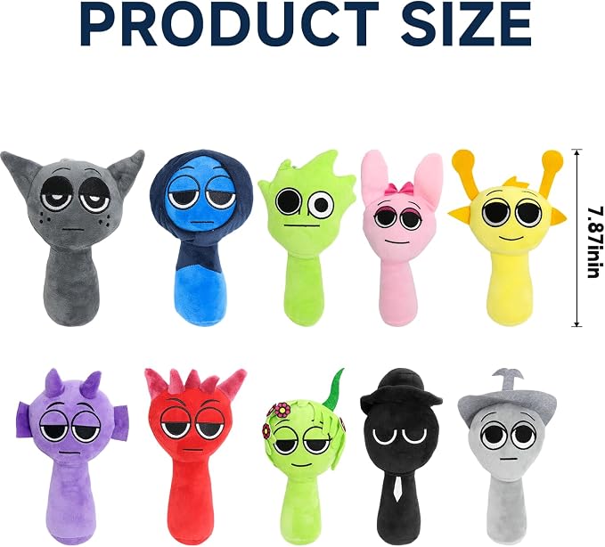 Plush Toys Song Game Plushies Stuffed Plushes Soft and Funs Stuffed Toys Dolls for Fans and Friends Christmas Birthday for Girls Boys (Purple+Green)