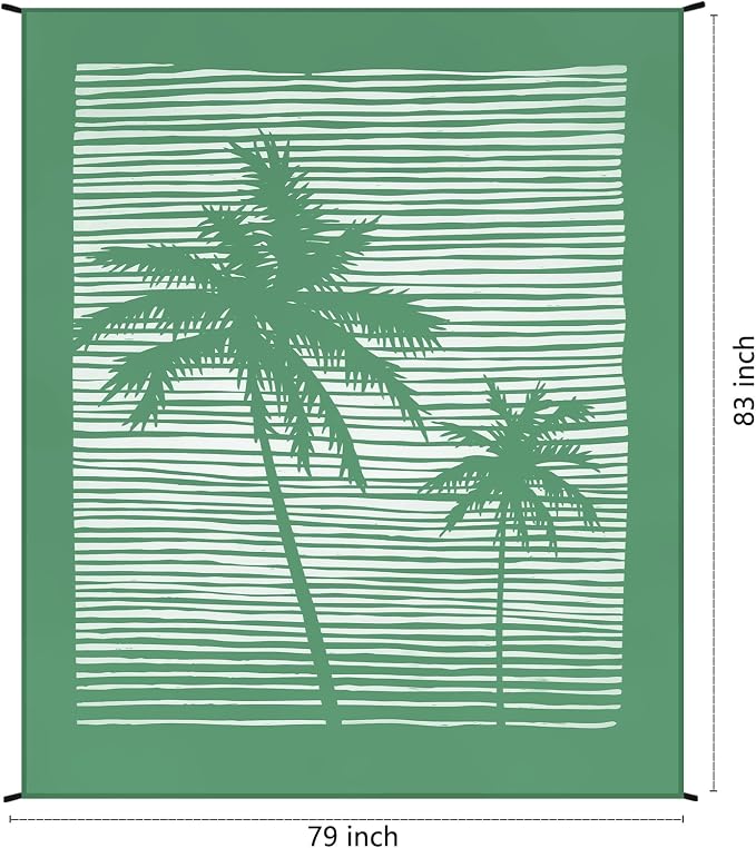 WIWIGO Beach Blanket Waterproof Sandproof Beach Mat 79" X 83"/10'x9'for 2-8 Adults Quick Drying Outdoor Picnic Mat Beach Accessories for Travel, Camping, Hiking