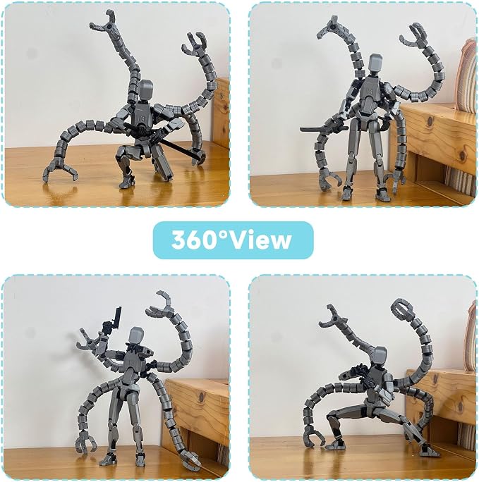 7.2 Inch T13 Assembly Completed Action Figure Accessories,T13 Multi-Jointed Movable,for Collectors Desktop Decorations t-13 Movability 3D Printed Toys