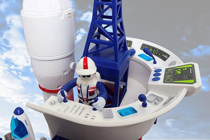 Space Adventure Launch Playset Licensed Space Shuttle, Rocket & Capsule Toy with Lights, Sounds & Steam Effect – 28.5” Tall Space Station Playset with 3 Poseable Figures – Kids Ages 3+