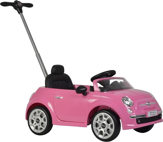 Best Ride On Cars Fiat 500 Push Car, Pink