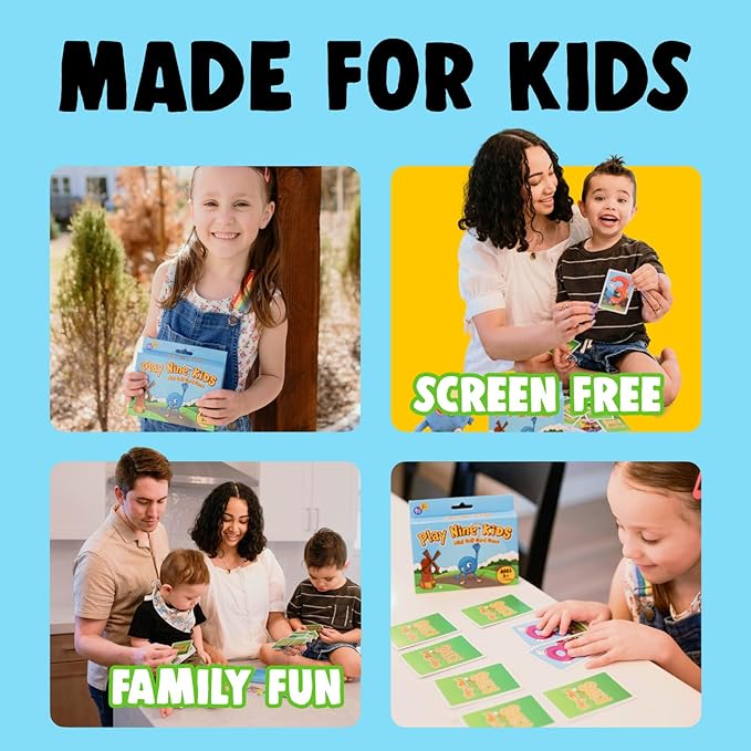 Play Nine Kids: Mini Golf Card Game – Learn and Match Numbers, Fun Math & Strategy Skills for Kids - Family Board Game – Easy to Learn, Educational Number Matching – 2-4 Players, Ages 3+