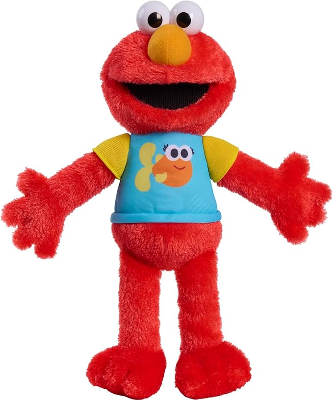 Sesame Street 13-inch Sing-Along Plush Elmo Stuffed Animal, Kids Toys for Ages 18 Month by Just Play