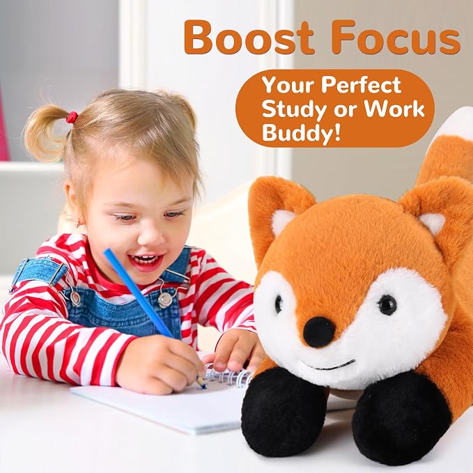 gnomantic Fox Weighted Stuffed Animals - 12 Inch 1.0 Pounds Weighted Plushies Fox - Small Plush Stuffed Animals Pillow - Cute Plush Toys Gifts for Kids & Adults