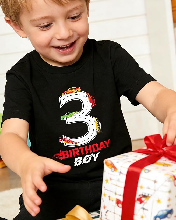 Lovekider 2-5 Years Birthday Boy Shirt Construction Party T-Shirts Excavator Cotton Short Sleeve Tee Dark Grey