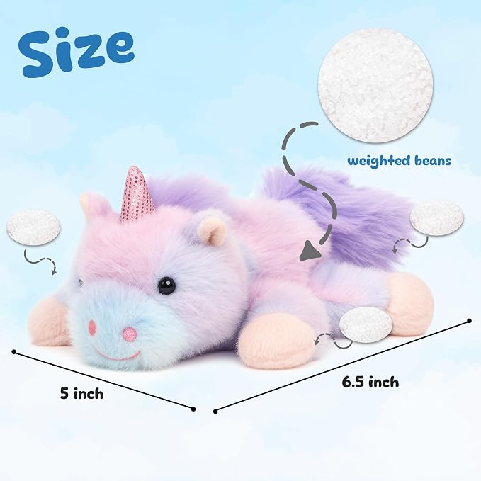 Adorable Unicorn Stuffed Animal Purple Rainbow Unicorn Soft Plush Toy Cute Birthday Gifts for Boys Girls Kids Toddlers