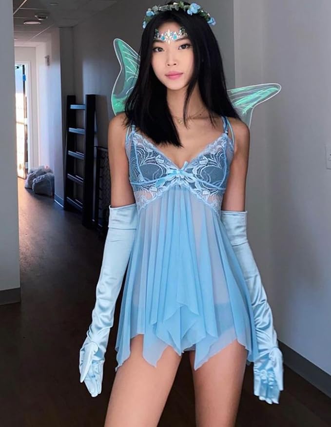 Avidlove Lingerie for Women Lace Babydoll Sleepwear Boudoir Outfits Plus Size Langeray XS-5XL