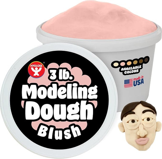 Hygloss Play Modeling Dough for Kids – Multicultural Skin Tones – Safe & Non-Toxic Sensory Dough for Arts & Crafts – Play Clay for Toddler Activities, Preschool Classroom Must-Haves (3 lb, Blush)